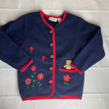 Vintage Specialty Kids Girls Embroidered Sweater Size 6X
