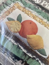 Vtg NOS 1978 Sealed Yours Truly Citrus Perky Pillow Kit with Ruffle 16x11