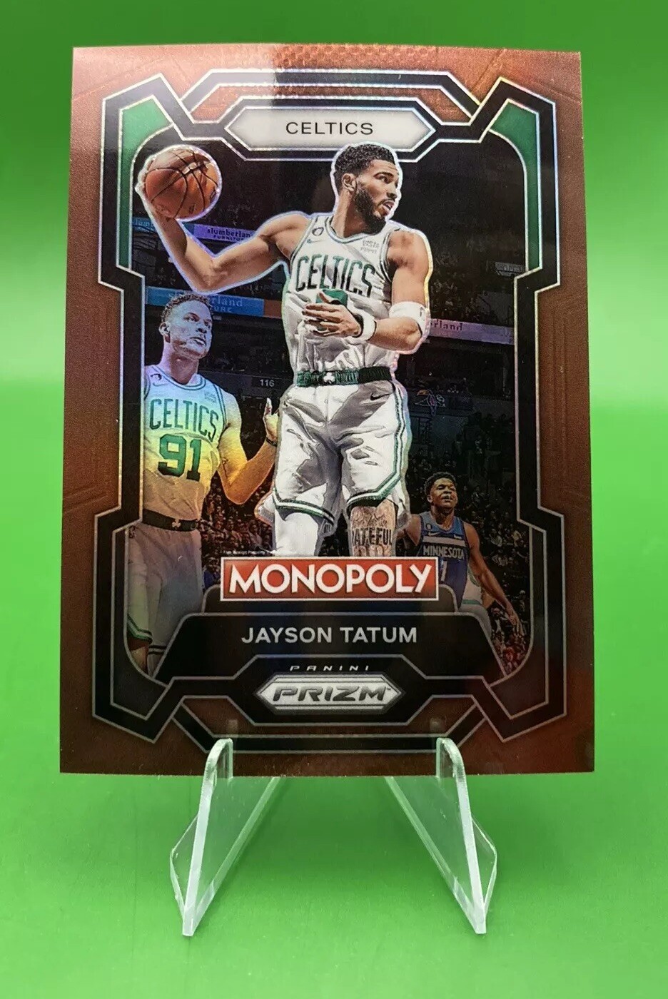Jayson Tatum # /249 2023-24 Panini Prizm Monopoly Brown Bronze #7 Celtics