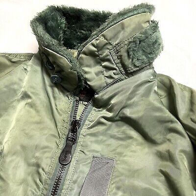 VINTAGE ALPHA IND TYPE B-15D USAF FLIGHT JACKET 70/80 SAGE VINTAGE ALPHA IND TYPE B-15D USAF FLIGHT JACKET 70/80 SAGE