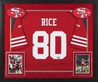 49ers Jerry Rice Authentic Signed Red Nike Game Framed Jersey Fanatics