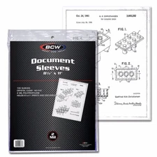 100 BCW 8.5x11 Document Sleeves 2 MIL Crystal Clear Archival Print Protectors