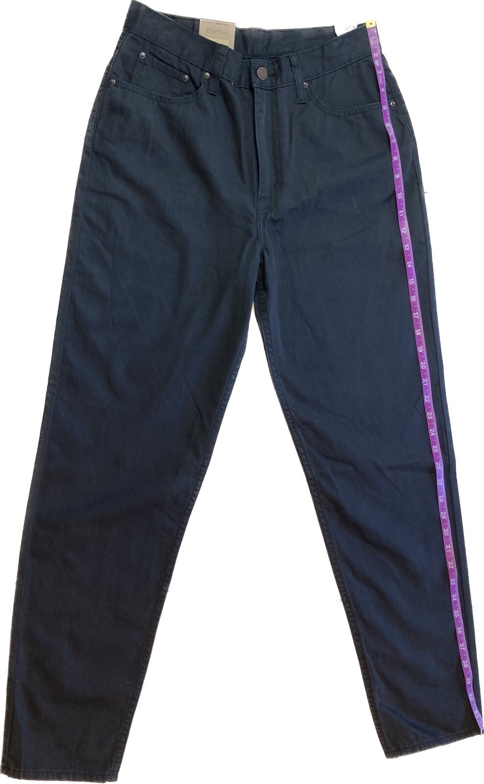 Levis Levi Jeans Womens 29 X 30 Mom High Wasted Tapered Leg Denim Black Pants thumbnail 3