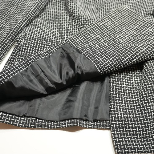 Kasper Blazer Jacket Size 14 Black Tweed-Look 2 Button Essentials Dressy Formal - Picture 4 of 15