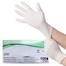 100 PCS Latex Gloves Powder Free Wholesale Single Use Ship Fast