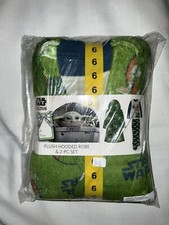 Boys Size 6, Plush Star Wars PJ Set, Yoda, NWT, Hooded Robe