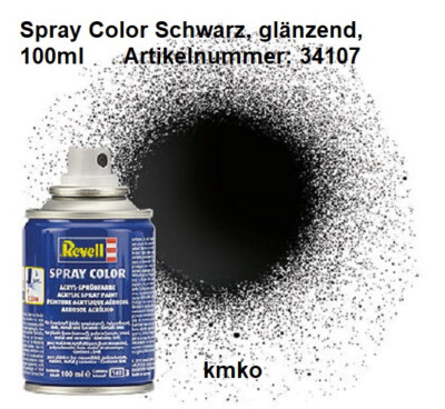 Revell Spray Color 34107 schwarz glänzend 100ml