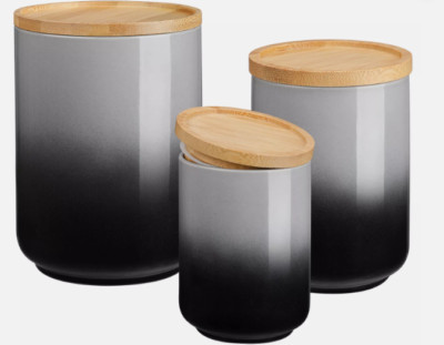 Lovecasa Sweejar Ceramic Food Storage 3 PCS,Grey