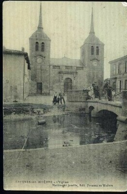 FRESNES EN WEEVRE LEINWANDKARTE