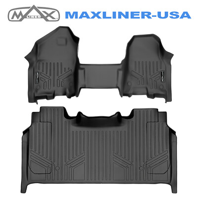 SMARTLINER Custom Fit Floor Mats 2 Row Liner 2019-2024 Ram 1500 Crew Cab Storage