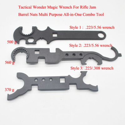 #ad 3 Kinds Multi function Tactical Steel Wrench Tool Armerers Auto Repair Black $24.96