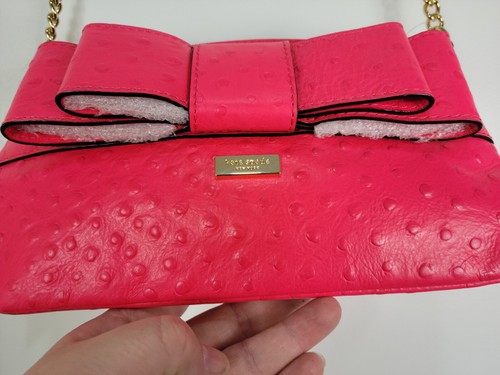 Kate Spade Charm City Ostrich Embossed Presley Crossbody Bag Desert Rose $268 - Imagen 5 de 9
