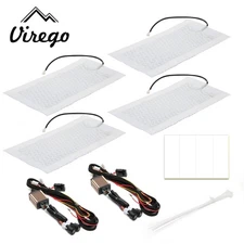 seats carbon Fiber Heated Seat Heater Pad Kit Car Cushion Switch 12V Universal