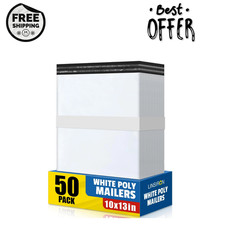 Poly Mailers 10x13 Inch 50 Pcs, Large Shipping Bags for Clothing, Waterproof Bag