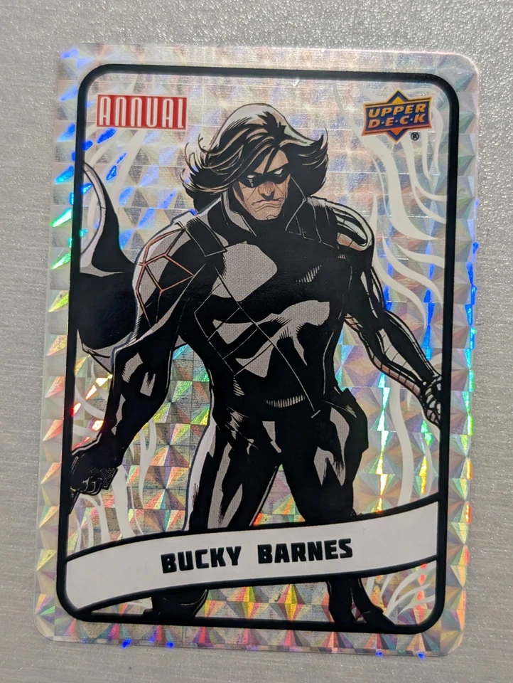 Bucky Barnes 2023-24 UD Marvel Annual Backscatters #B3 Prism Sticker HOLO - Image 4 of 4