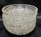 Set Of 6 Vntg Anchor Hocking Glass Coasters Starburst Design 3.75" Diameter