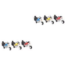  2 Pack Motorcycle Model Toy Motorbike Ornaments for Mini Figurine