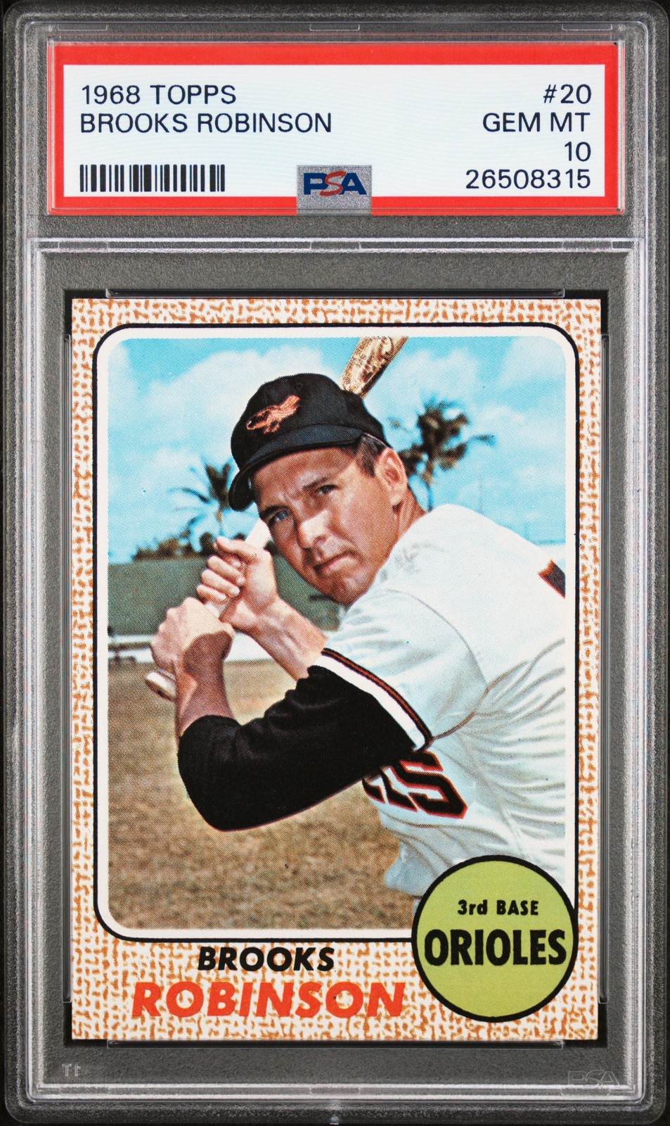 1968 TOPPS #20 BROOKS ROBINSON PSA 10