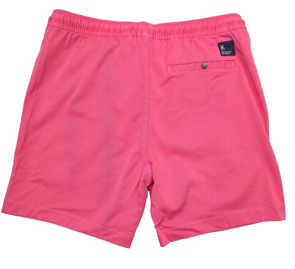 Pantalones Cortos Psycho Bunny Willis Elastizados Rosa Camelia Para Hombre Talla 2XL Foto 2 de 4