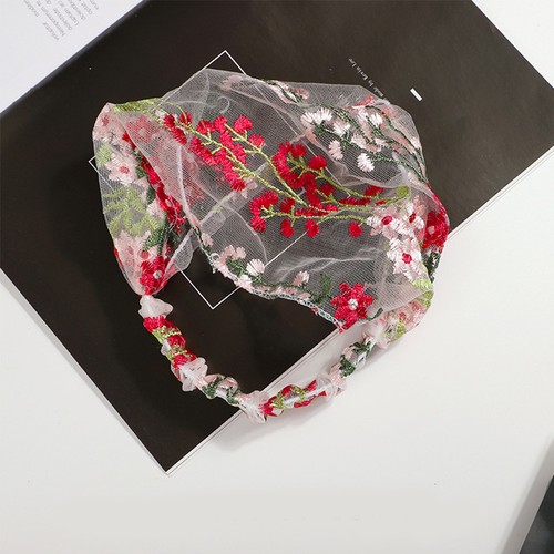 Embroidery Face Wash Lace Hair Accessories Headdress Turban Headband Hair Band - Picture 8 of 14