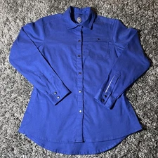 Club Ride Snap Front Long Sleeve Shirt Men’s Medium Cycling Vented Stretch EUC