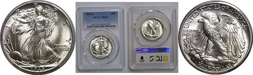 1943-D Walking Liberty Half Dollar   PCGS MS-65