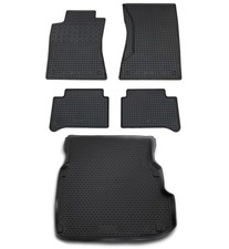 Gummi Kofferraumwanne Fußmatten für Mercedes W211 E-Klasse 02-09 Set Passform