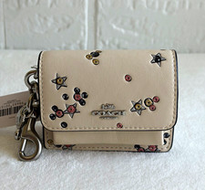 NWT Coach Klare Bag Charm With Star Print CCF23 Silver Chalk