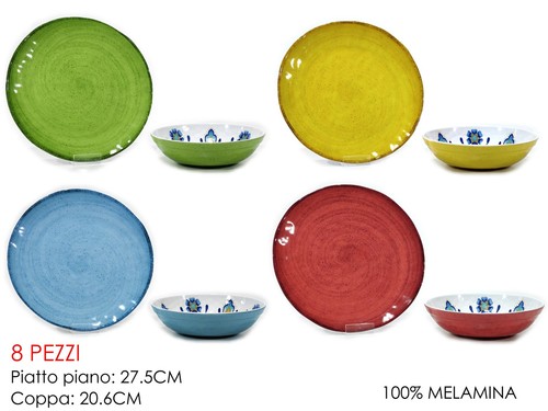 Zeal G277XB Set Di 4 Portauova Impilabili In Melamina Multicolore Con Supporto Cromato