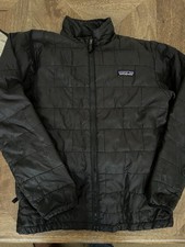 Kid's Patagonia Nano Puff Jacket Full Zip Black Youth L Size 12