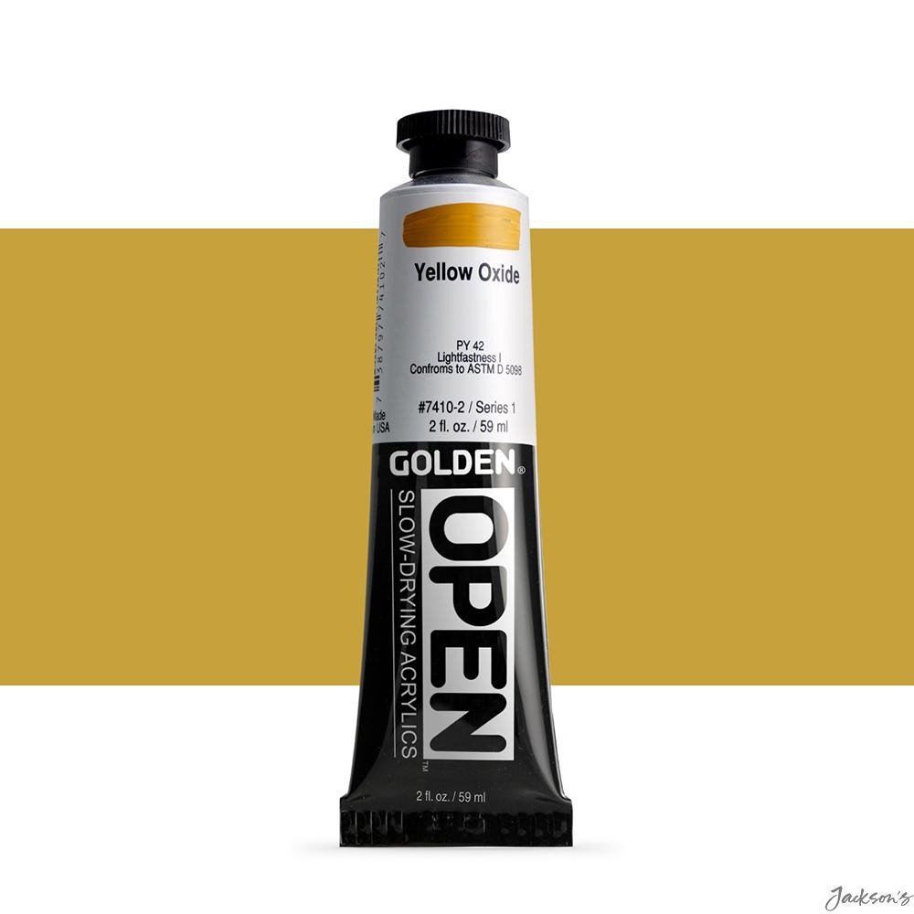 Golden Open Acrylic Paint Yellow Oxide 59ml Tube For Artists Painting