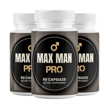 (3 Pack) Max Man Pro Advanced Male Health Supplement to Boost Energy & Endurance