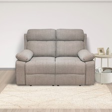 DIVANO 2 POSTI MOD. KEY CON RELAX ELETTRICO IN TESSUTO BEIGE