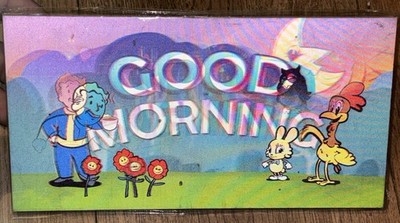 Fallout 76 Vault Boy ''Good Evening/Good Morning'' Lenticular Sign Wall Plaque 8x4