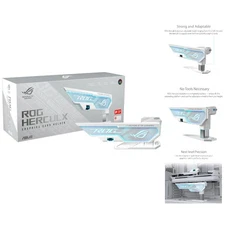 ROG Herculx White Edition Graphics Card Holder - Minimalist Gaming Solution