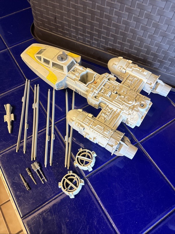 Vtg Star Wars Y-Wing Vehicle Complete And Working From 1983 Kenner - Works