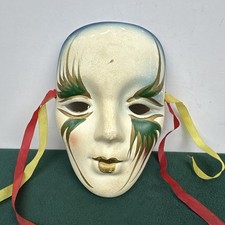 Venetian Masquerade Mask 4 Green Gold Carnival Decor