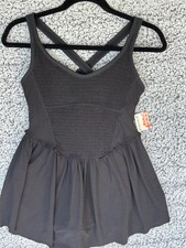 Women's Free People FP Movement Smockin Hot Dress Romper Black Size Small