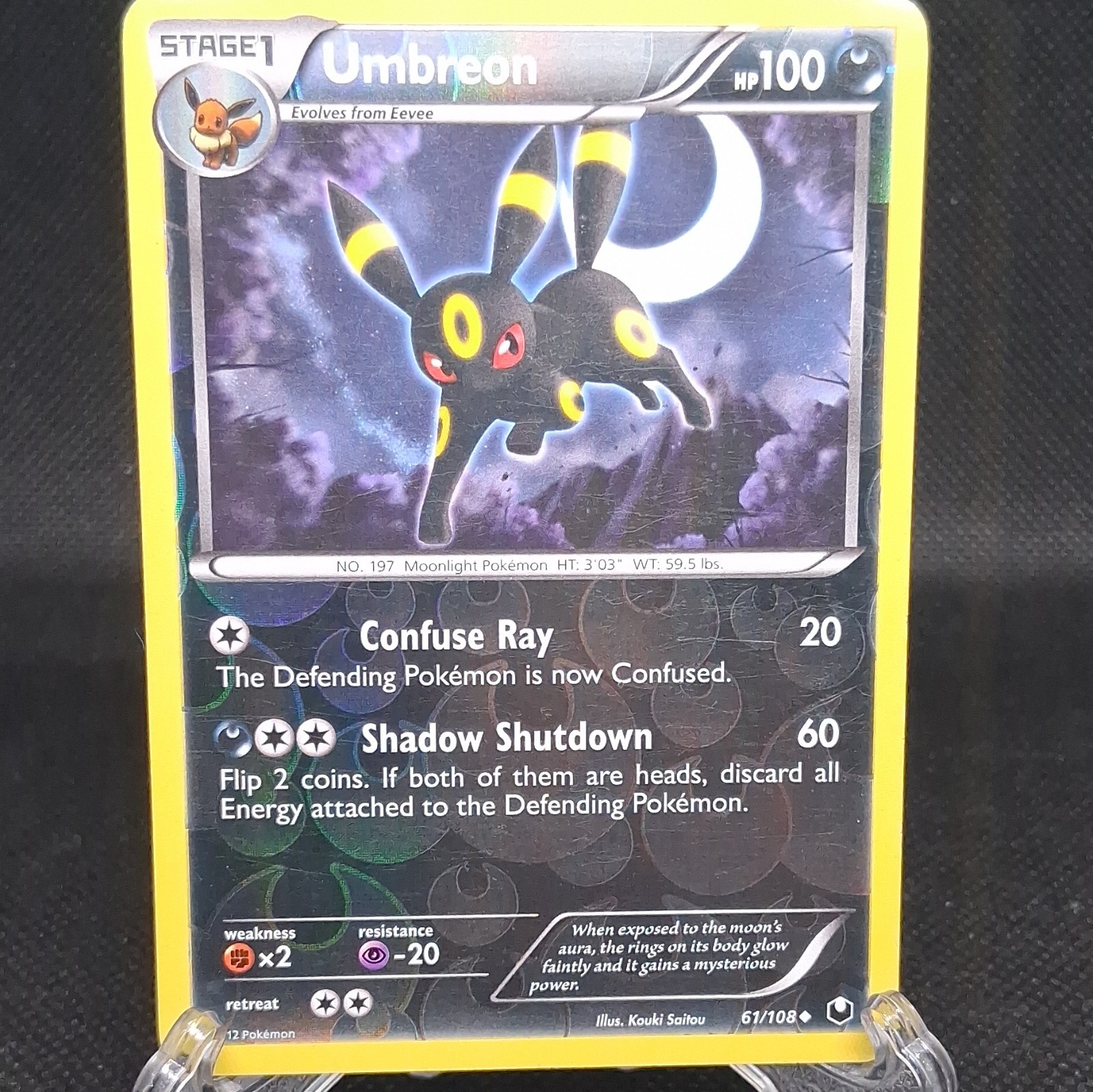 Umbreon 61/108 Dark Explorers Reverse Holo Uncommon Stage 1 English 100HP