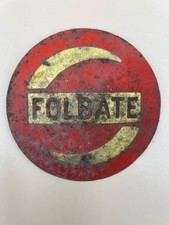 Antique Folbate Badge For Push Along Lawn Mower Wheel Clip On Logo Grass Cutter