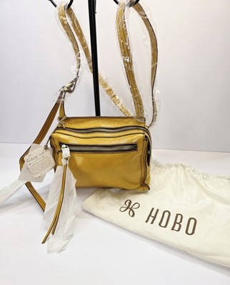 NWT HOBO Hunter Crossbody Bag Amber Yellow Vintage Hide Leather *Retired Color*