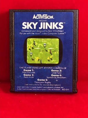 Sky Jinks Atari 2600 Game Cleaned Authentic Cart Tested Working