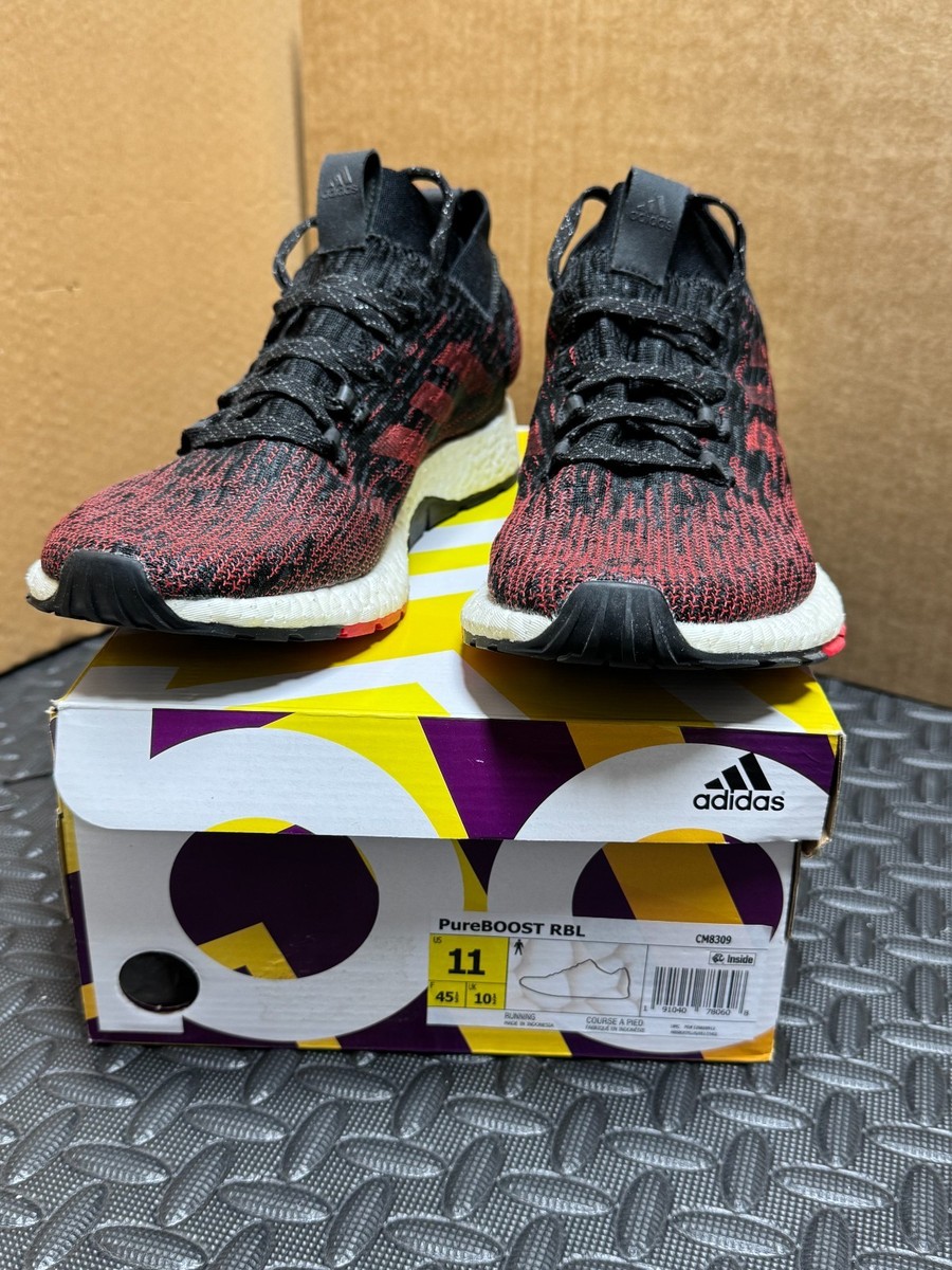 Adidas PureBoost RBL CM8309 Black Scarlet Size 11 Running 