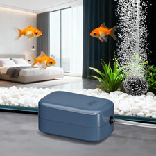 Aquarium Air Pump, Dual Outlet Quiet Oxygen Aerator Pump for Fish Tanks, Adju...
