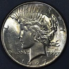 1927-S $1 PEACE SILVER DOLLAR KM# 150 Grade:  AU+/BU A6058