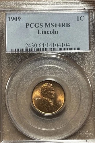 1909-P Lincoln Wheat Cent PCGS MS64 RB