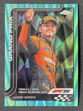 Lando Norris 2025 Topps Chrome Formula 1 Aqua RayWave Refractor Base /199 #131
