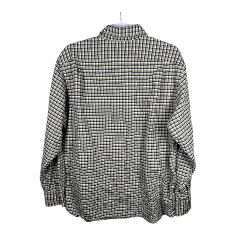 Camisa masculina Cremieux grande casual com botões clássica manga longa - Imagem 2 de 3