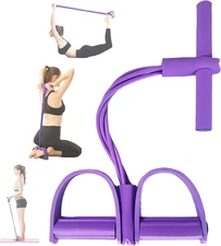 21 Fitness Resistance Bands-4 Tube Pedal Ankle Puller - 2023 New Sit up Leg Stre