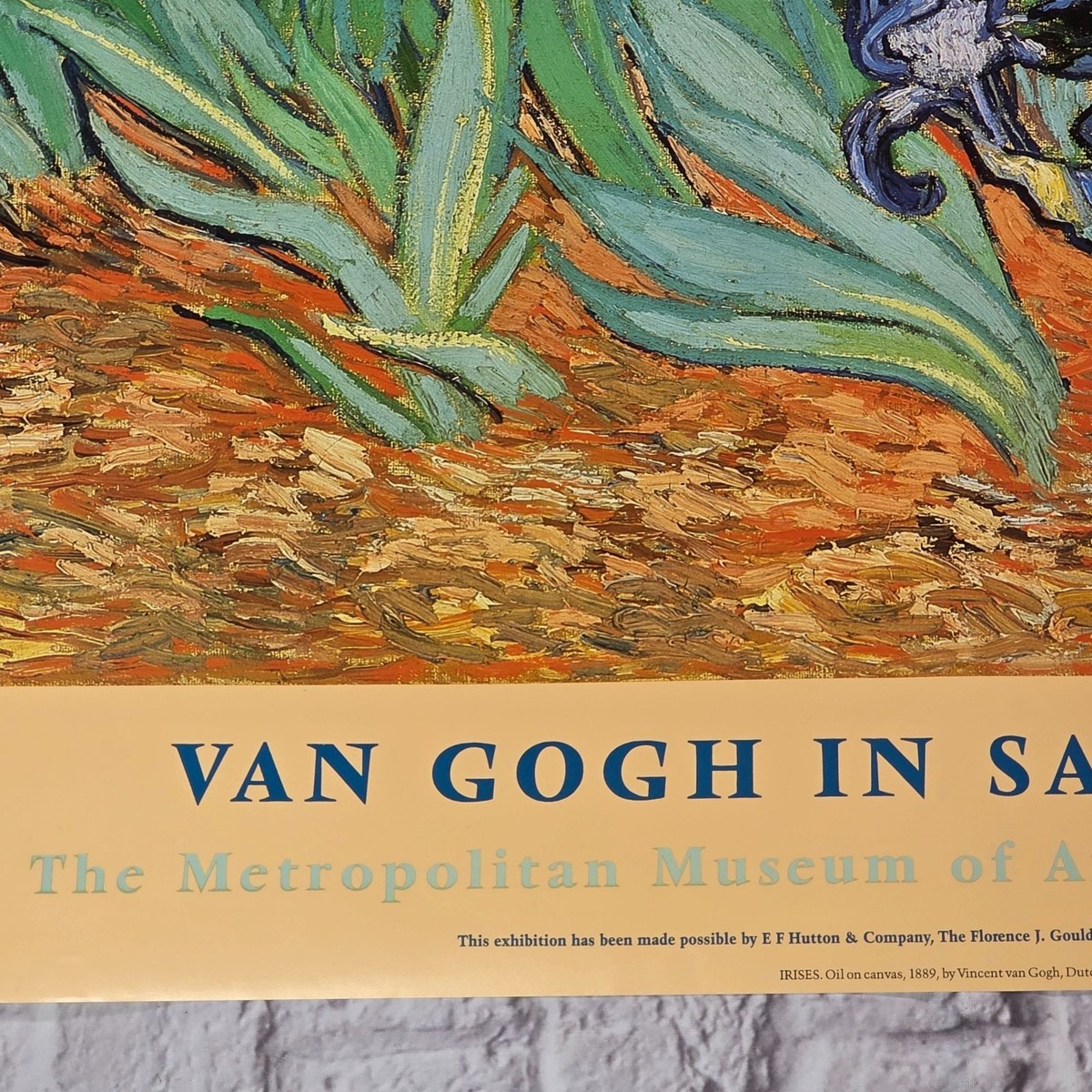 Vintage Van Gogh Irises Metropolitan Museum Of Art Poster Print